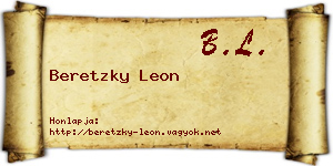 Beretzky Leon névjegykártya